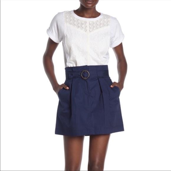 Laundry by Shelli Segal | Poplin Paperbag Skirt Lg - Picture 2 of 11